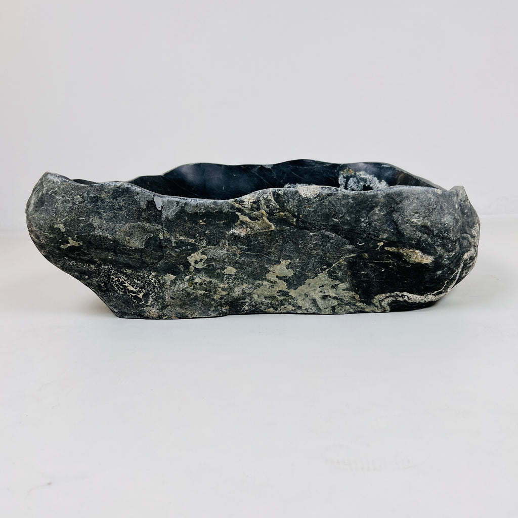 Ringed Black River Stone Sink