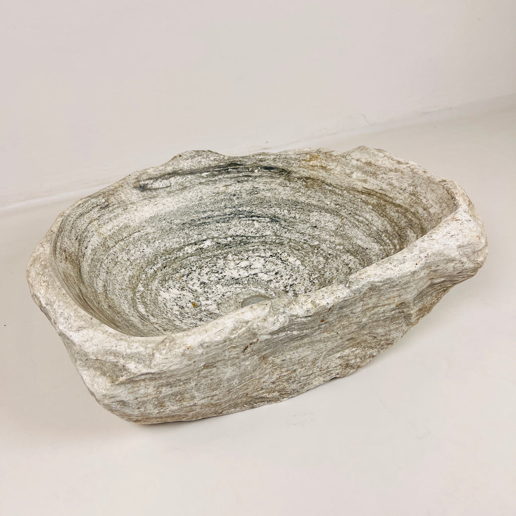 Eggshell Ripple River Stone Sink