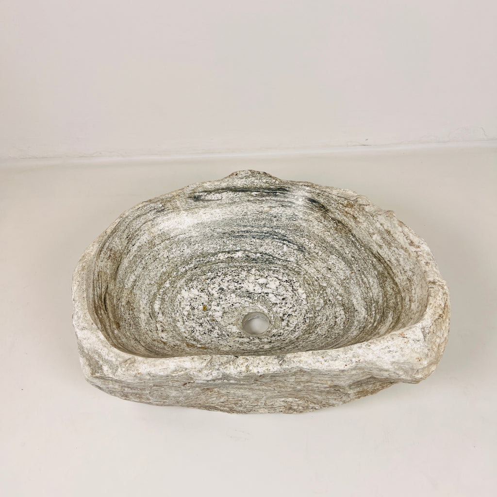 Eggshell Ripple River Stone Sink