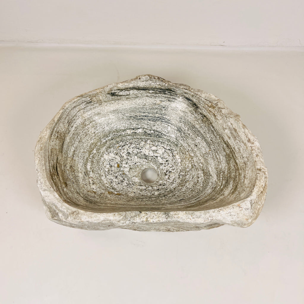 Eggshell Ripple River Stone Sink