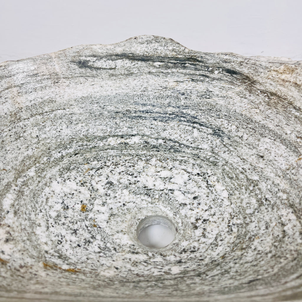 Eggshell Ripple River Stone Sink