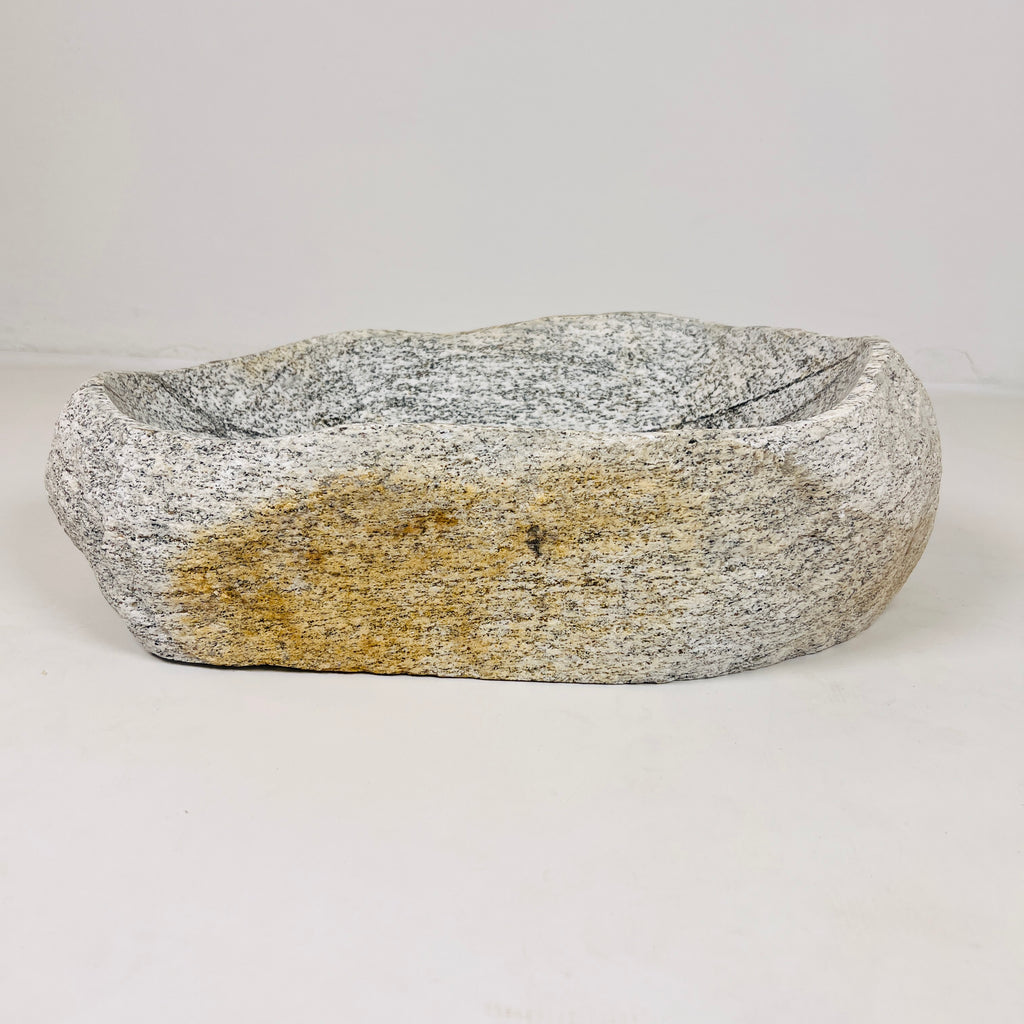 Grey Halo Mustard Grazed River Stone Sink