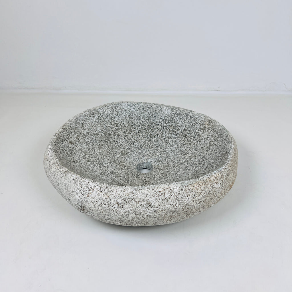 Grey Spotted River Stone Sink