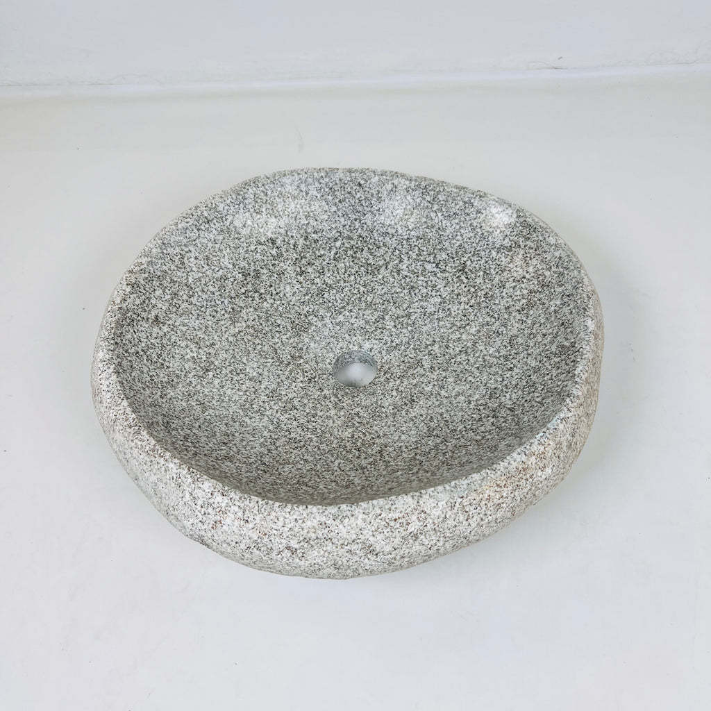 Grey Spotted River Stone Sink