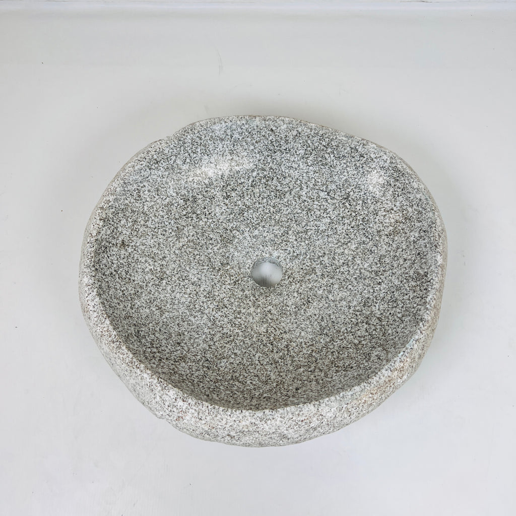 Grey Spotted River Stone Sink