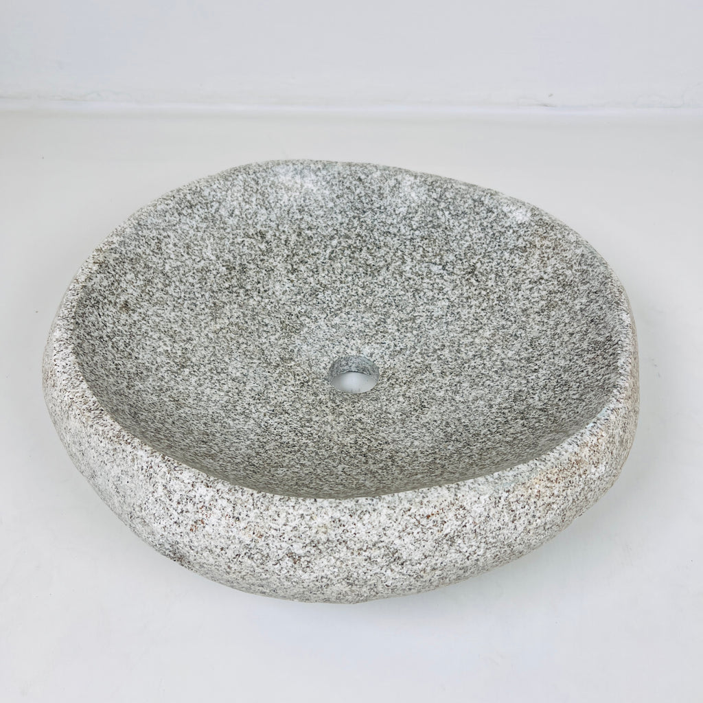 Grey Spotted River Stone Sink