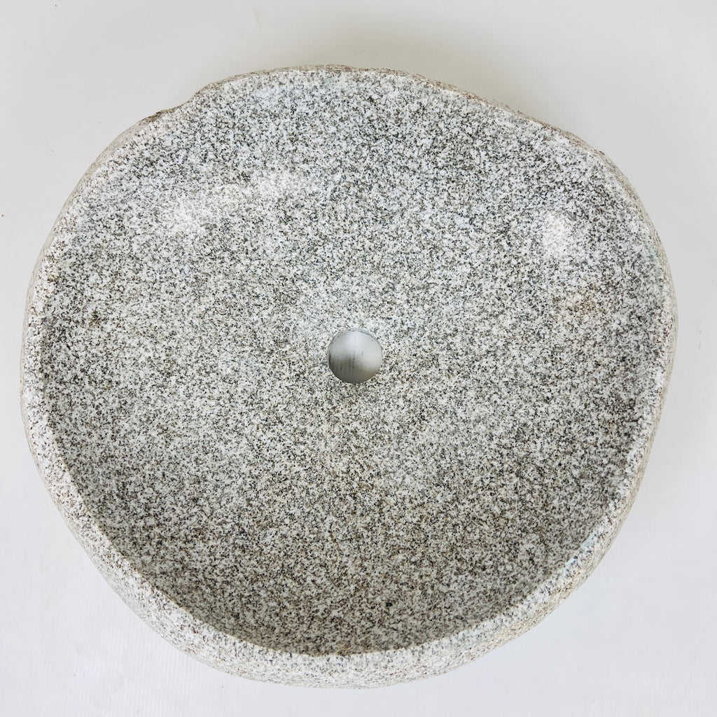 Grey Spotted River Stone Sink