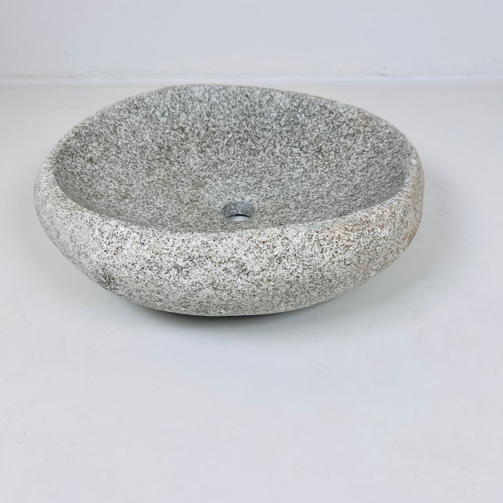 Grey Spotted River Stone Sink