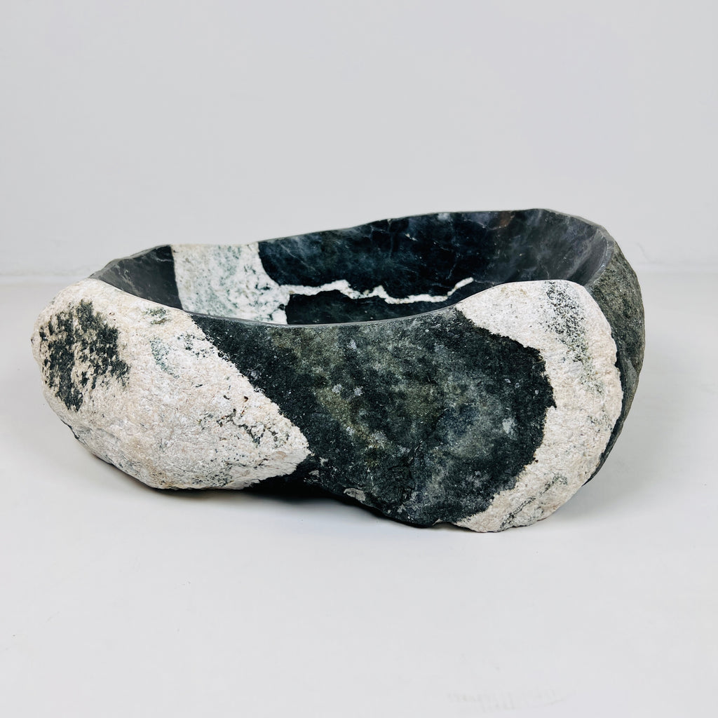 Zebra Printed River Stone Sink