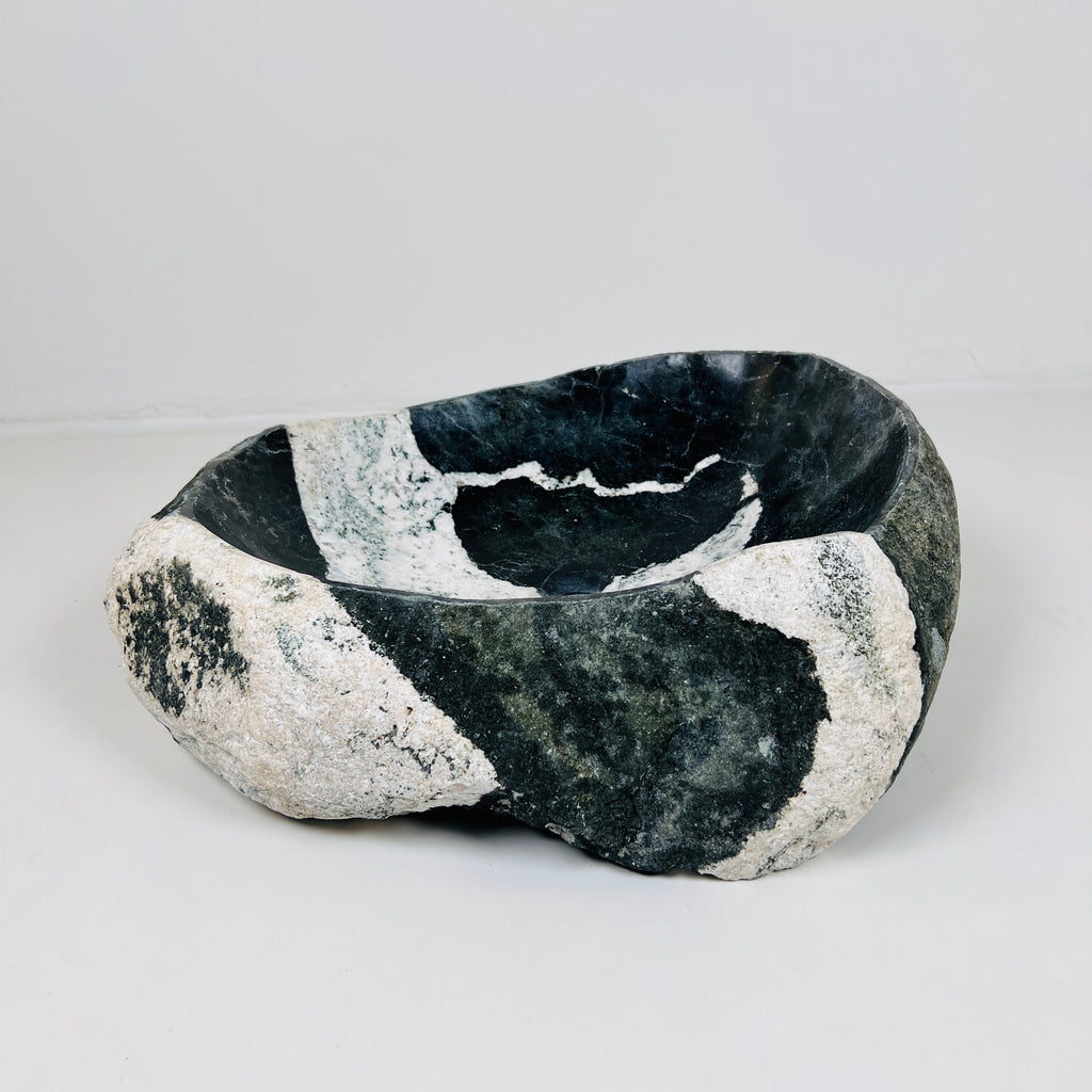 Zebra Printed River Stone Sink