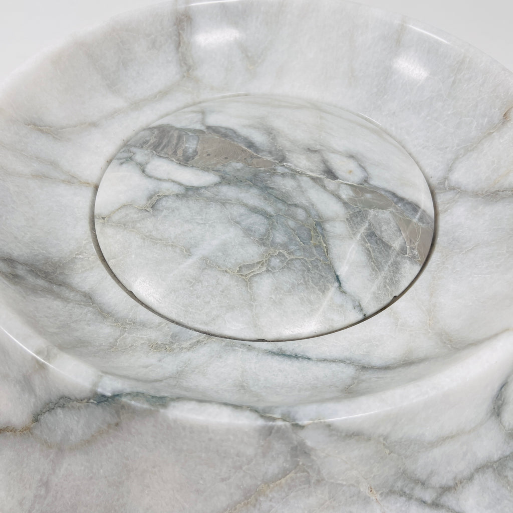 Light Grey Round Marble Sink