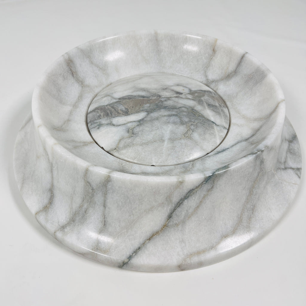 Light Grey Round Marble Sink