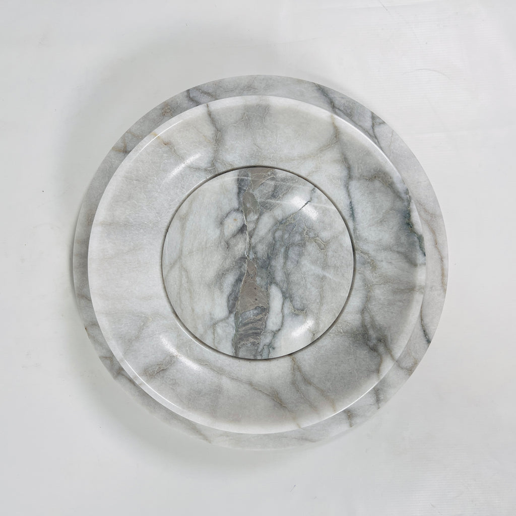 Light Grey Round Marble Sink