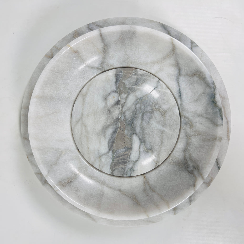 Light Grey Round Marble Sink