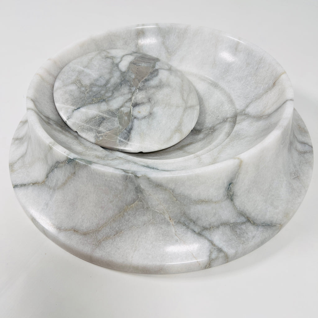 Light Grey Round Marble Sink