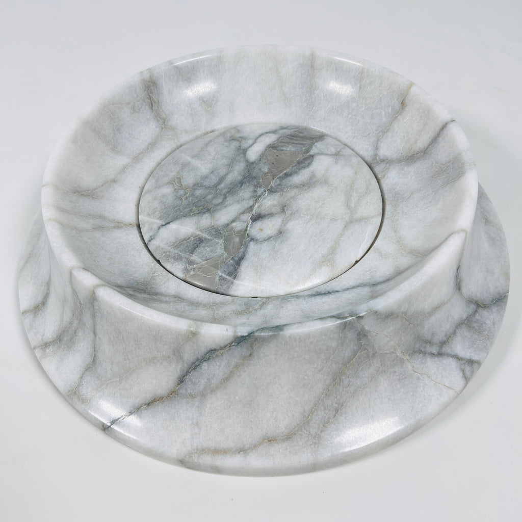 Light Grey Round Marble Sink