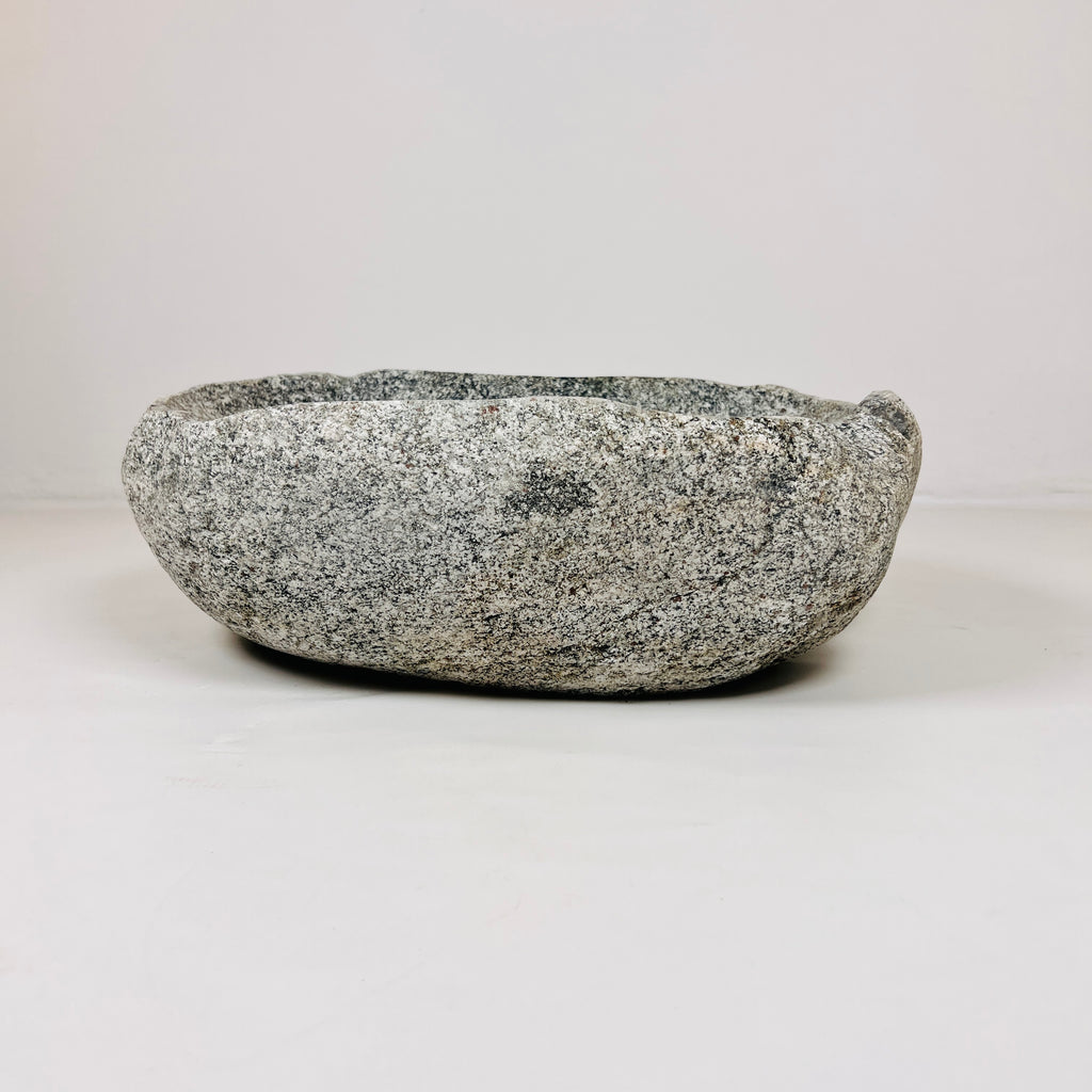 Dark Grey Spotted River Stone Sink