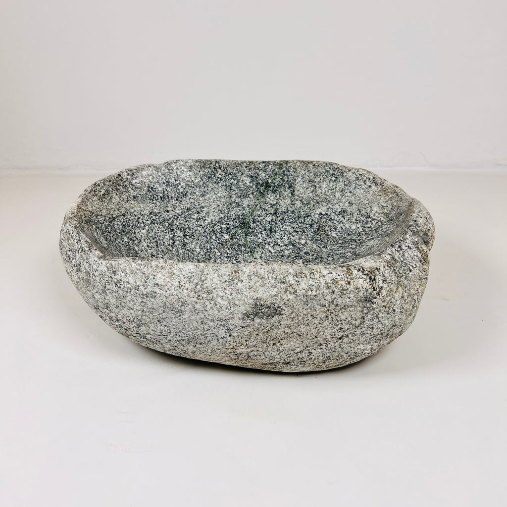 Dark Grey Spotted River Stone Sink