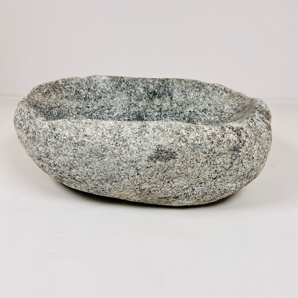 Dark Grey Spotted River Stone Sink