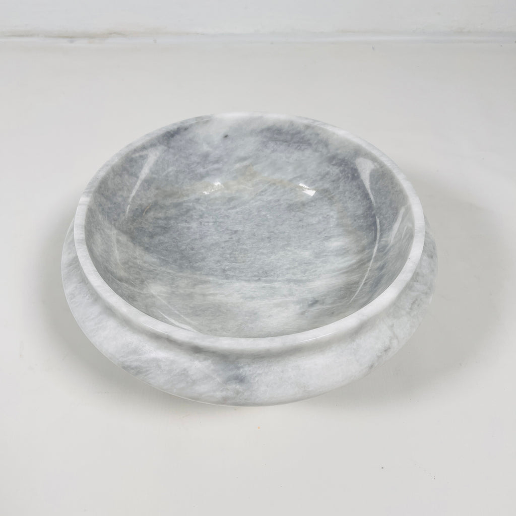 Grey-Streaked Marble Bowl