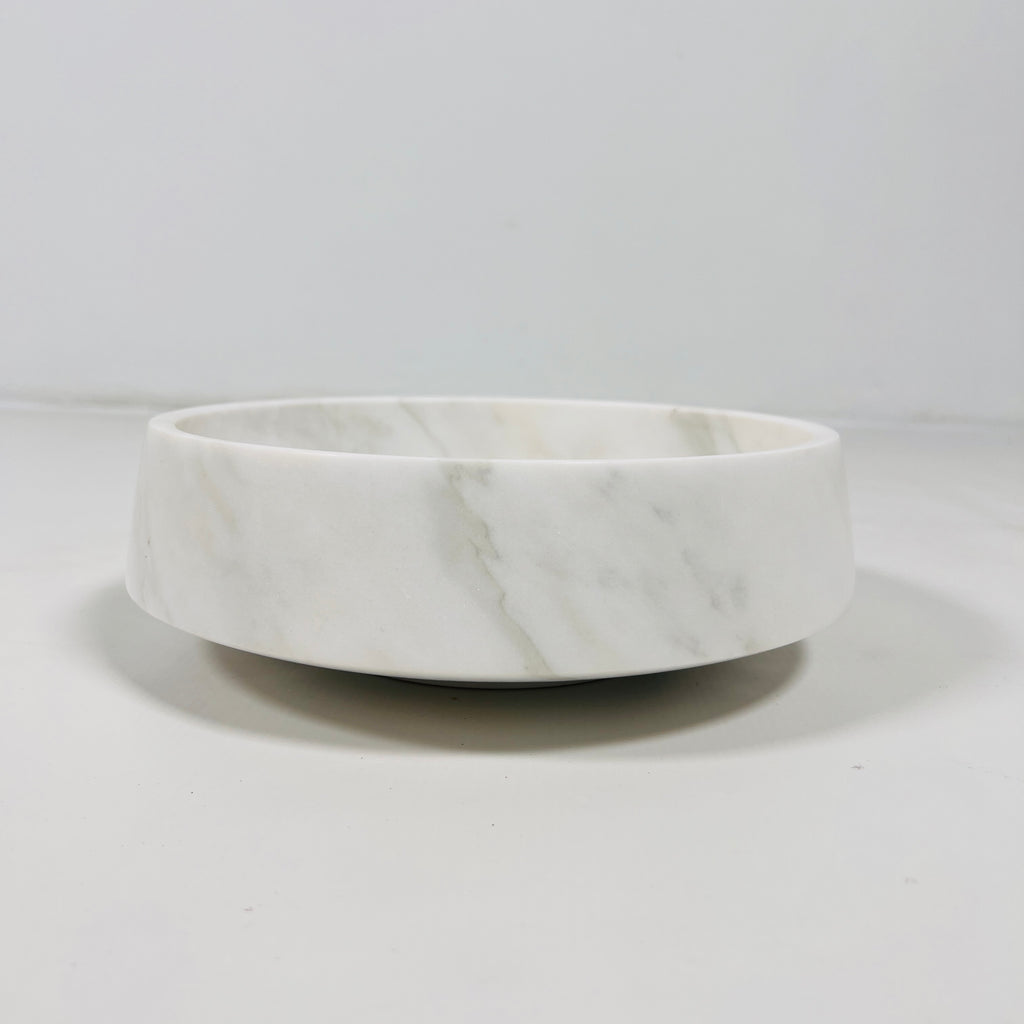 White and Grey Marble Bowl