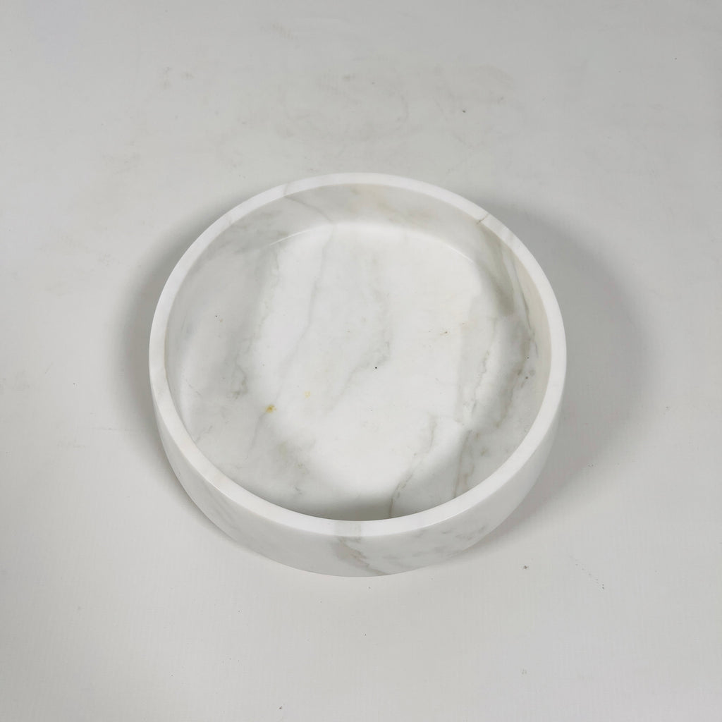 White and Grey Marble Bowl