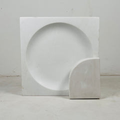 Aura White Stone Lamp