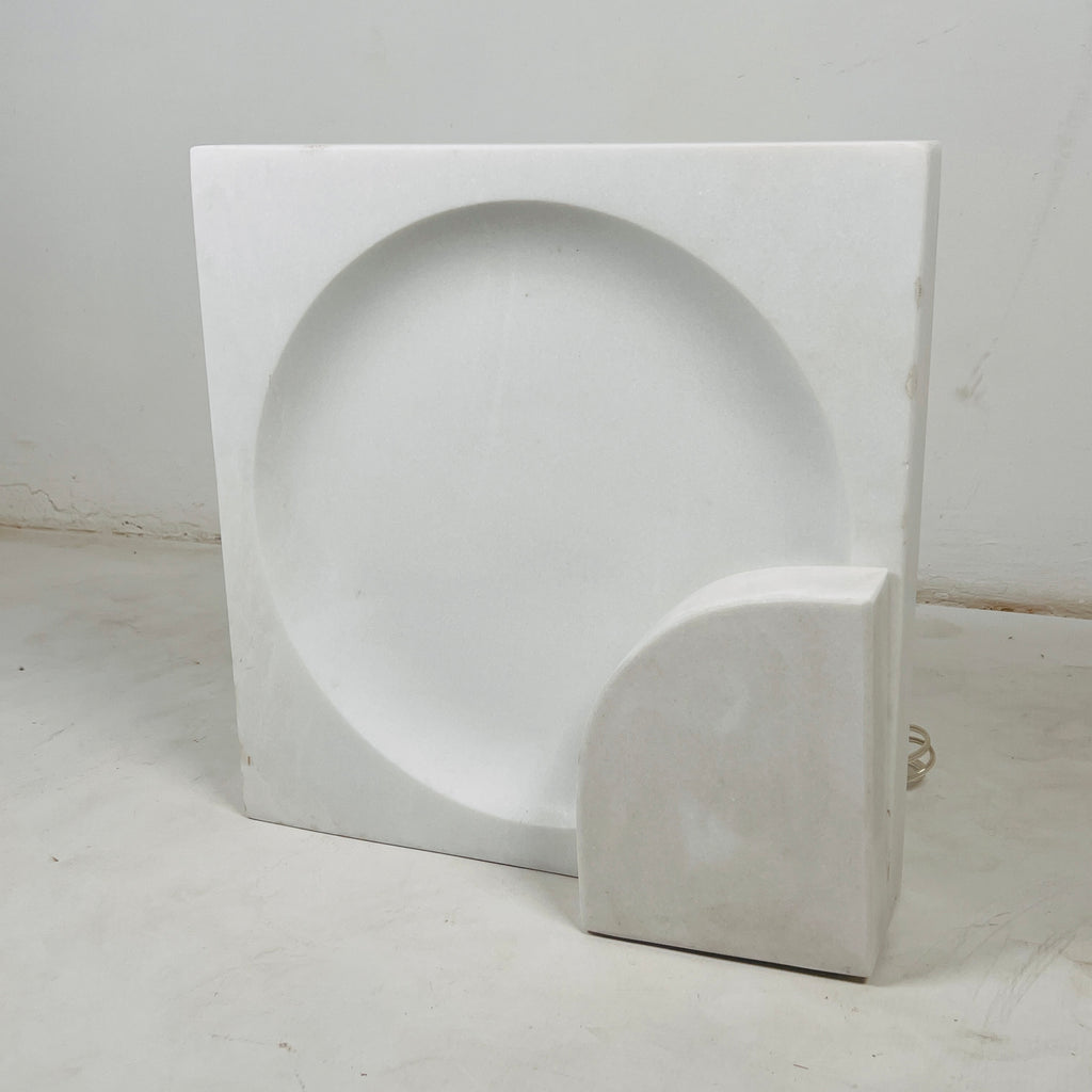 Aura White Stone Lamp