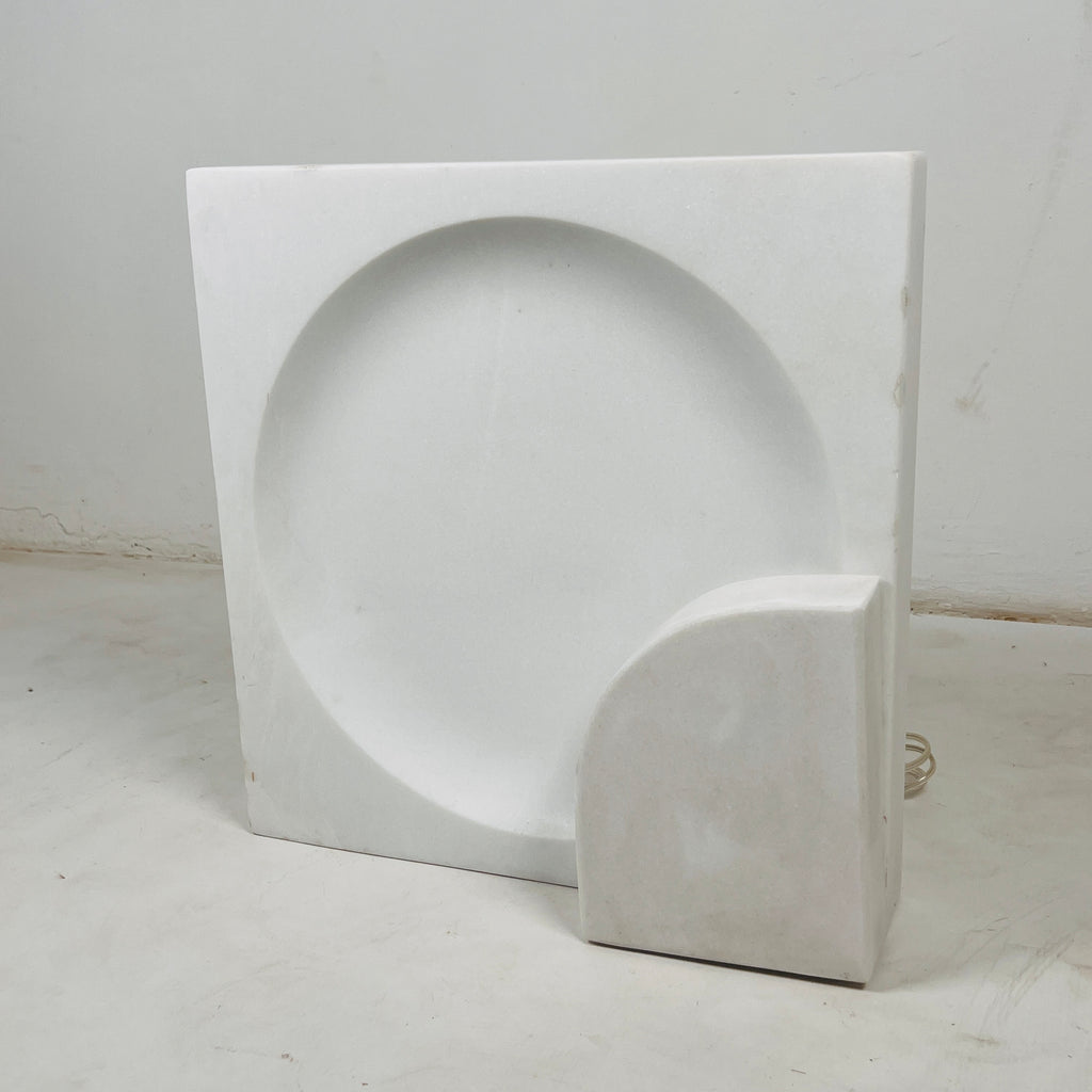 Aura White Stone Lamp