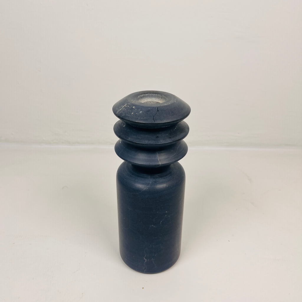 Triple Disc Black Marble Candle Stand