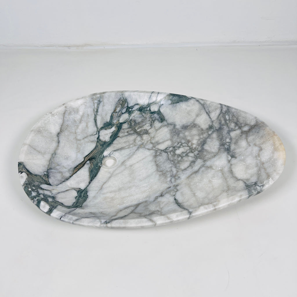 Atoll Grey-Streaked Marble Sink