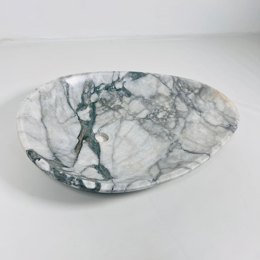 Atoll Grey-Streaked Marble Sink