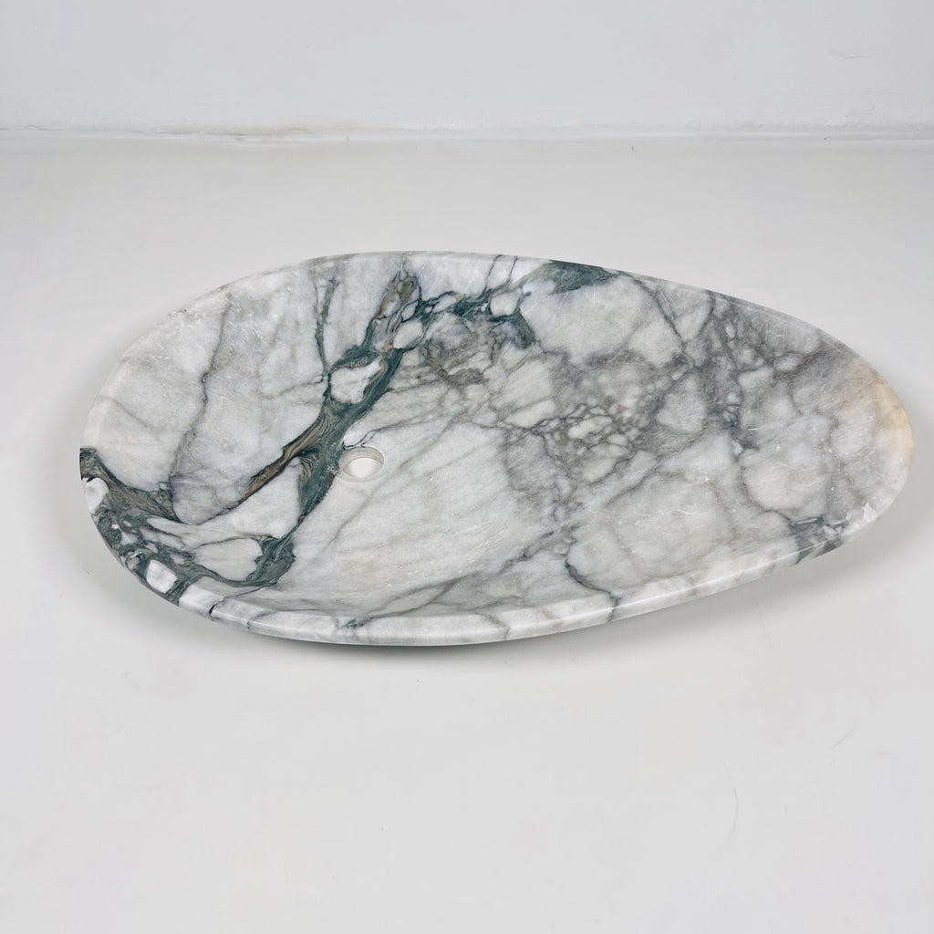 Atoll Grey-Streaked Marble Sink