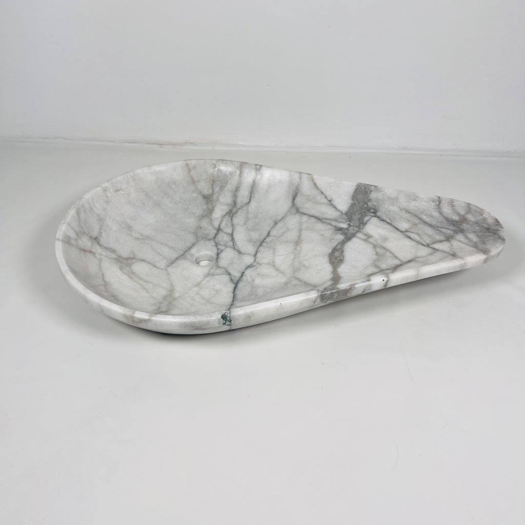 Atoll Grey Veined Marble Sink