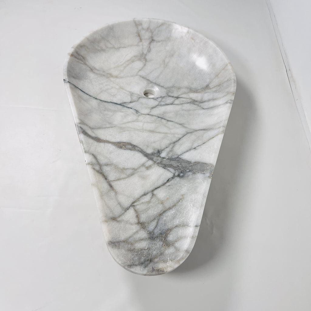 Atoll Grey Veined Marble Sink