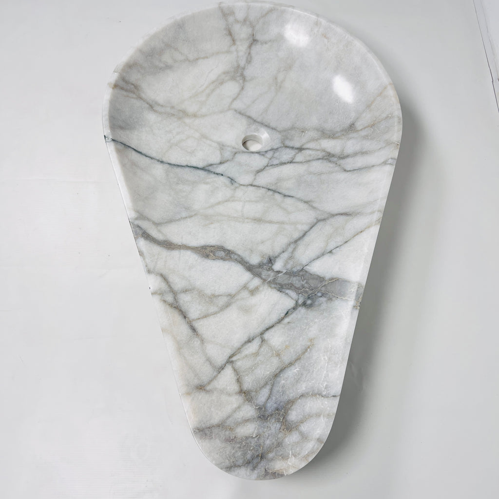 Atoll Grey Veined Marble Sink