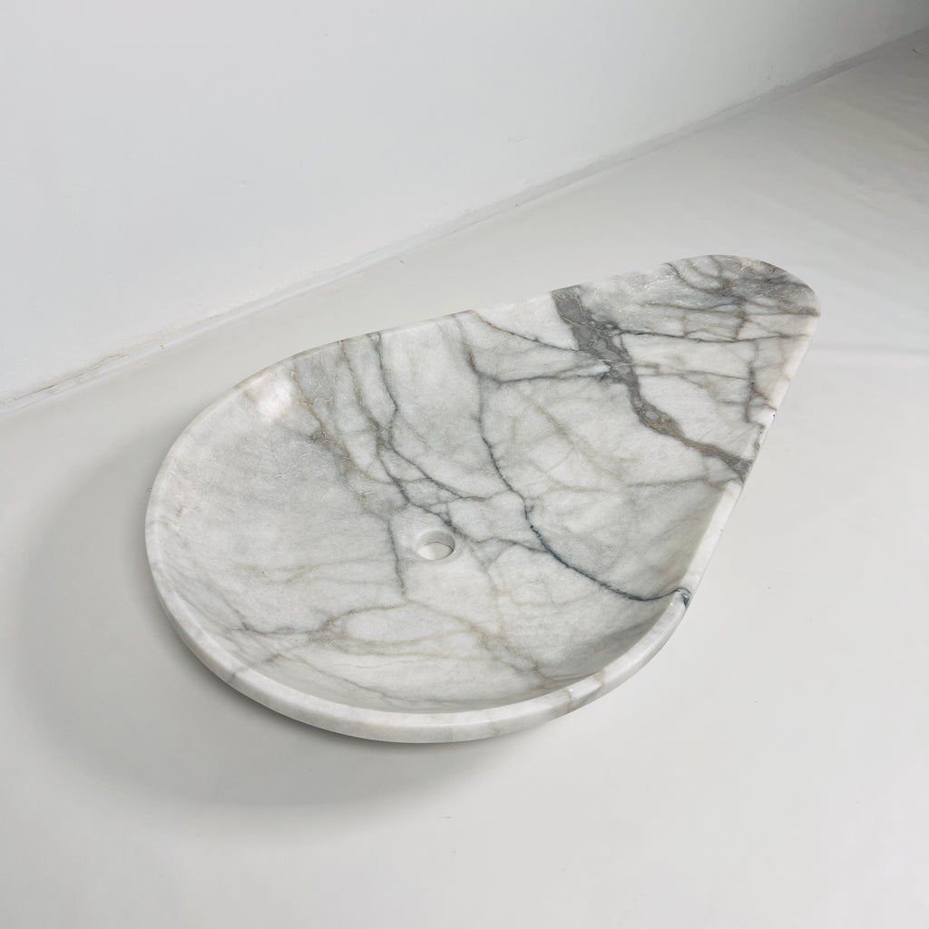 Atoll Grey Veined Marble Sink