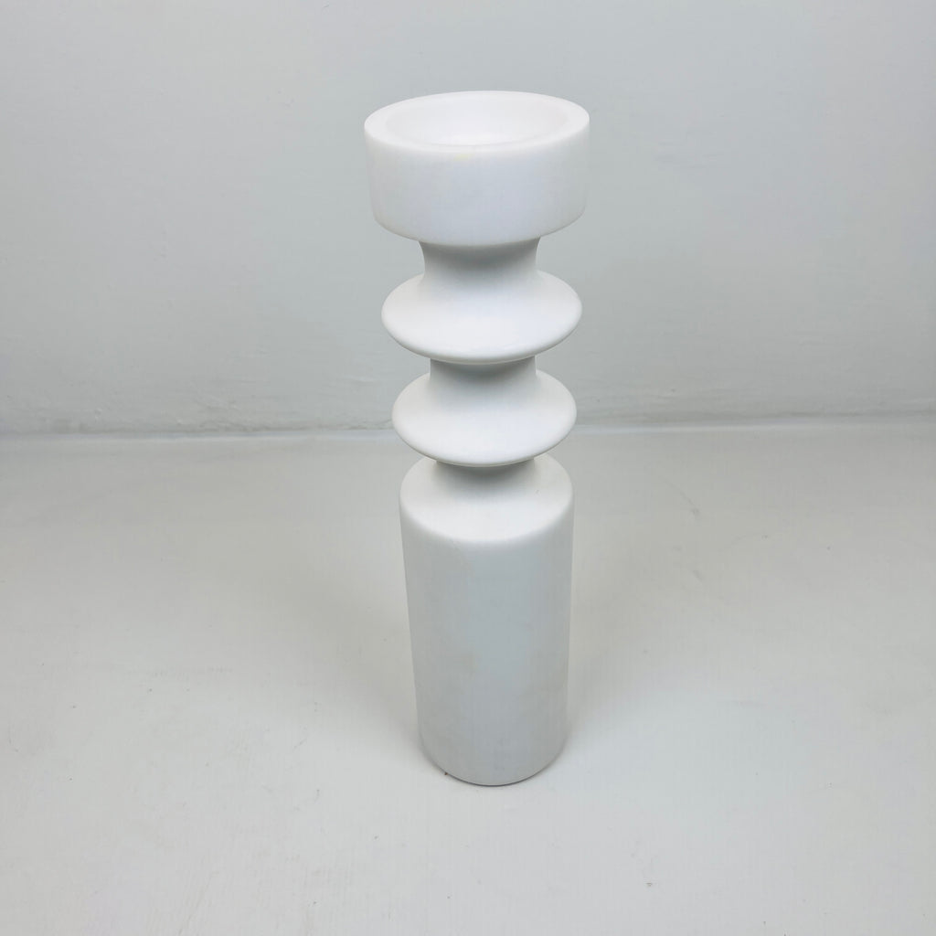 Double Disc Bulged Marble Candle Stand