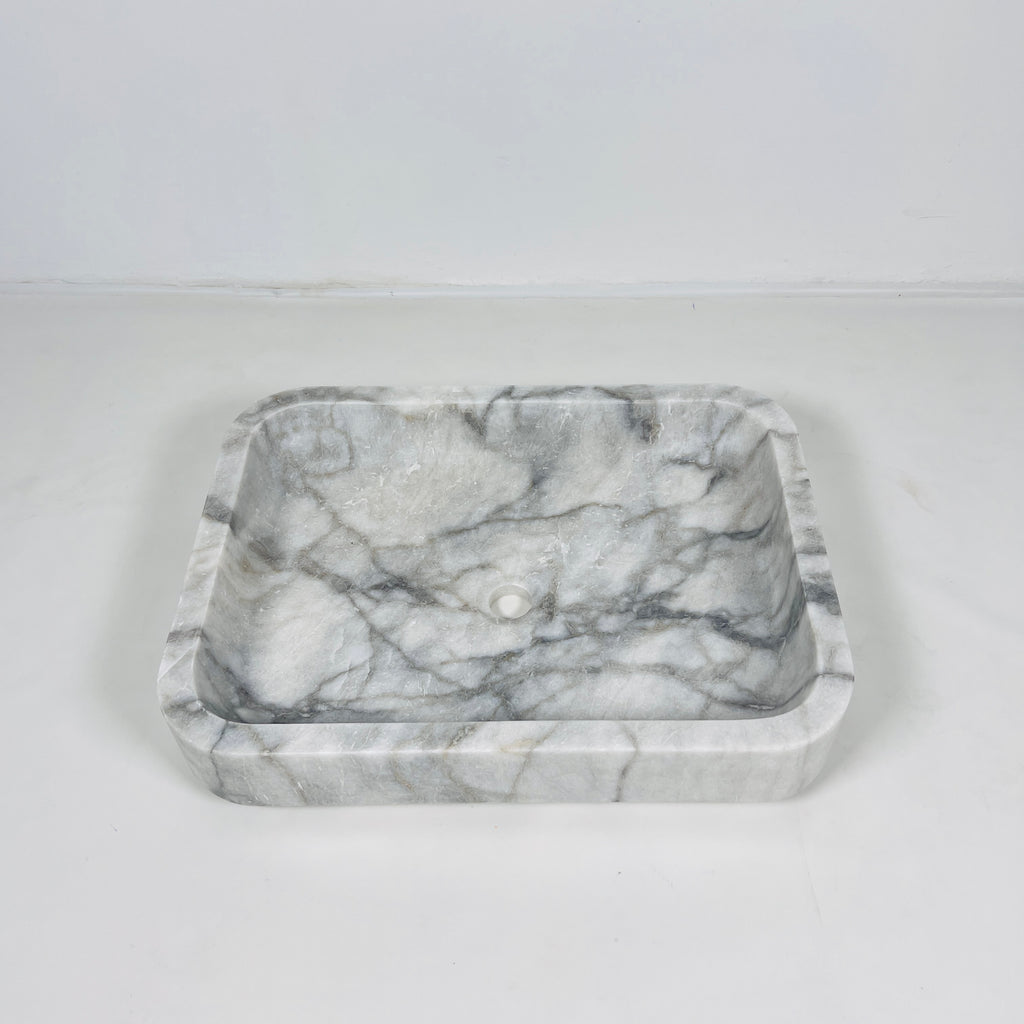 Grey Veined Marble Sink