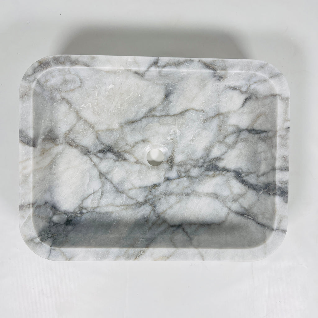 Grey Veined Marble Sink