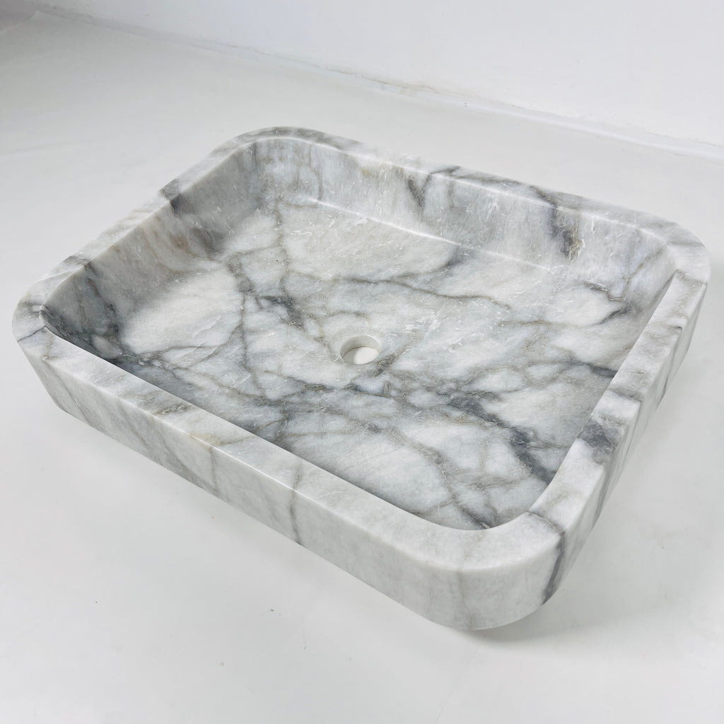 Grey Veined Marble Sink