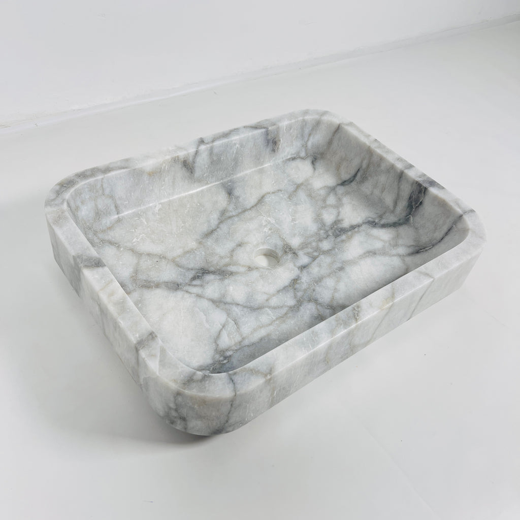 Grey Veined Marble Sink