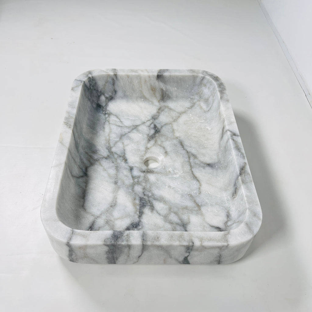 Grey Veined Marble Sink