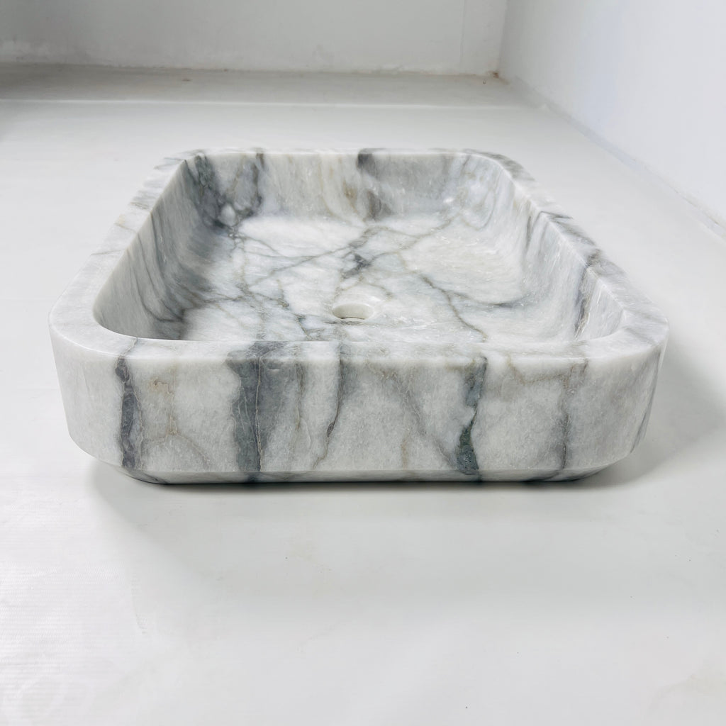 Grey Veined Marble Sink