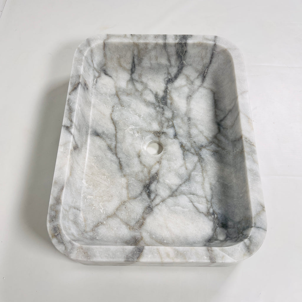 Grey Veined Marble Sink