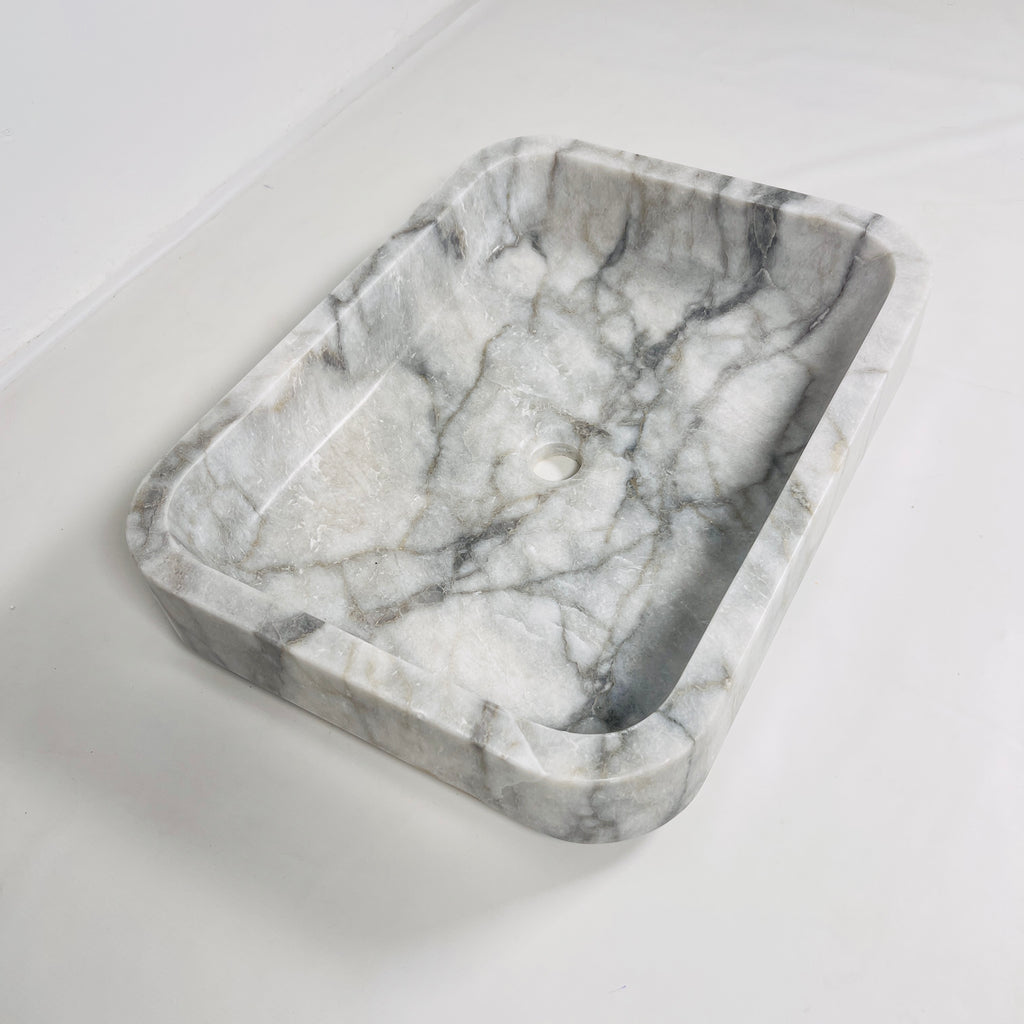 Grey Veined Marble Sink