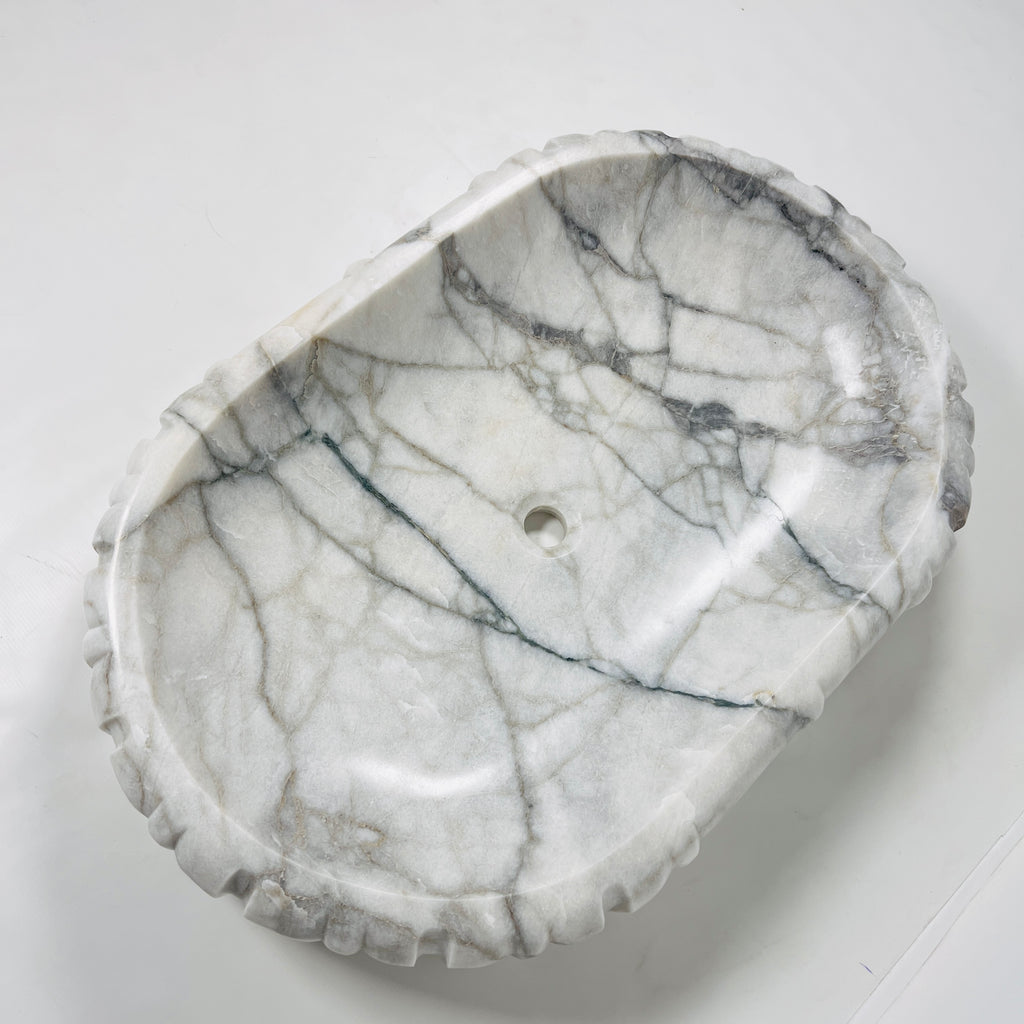 Grey Veined Marble Sink