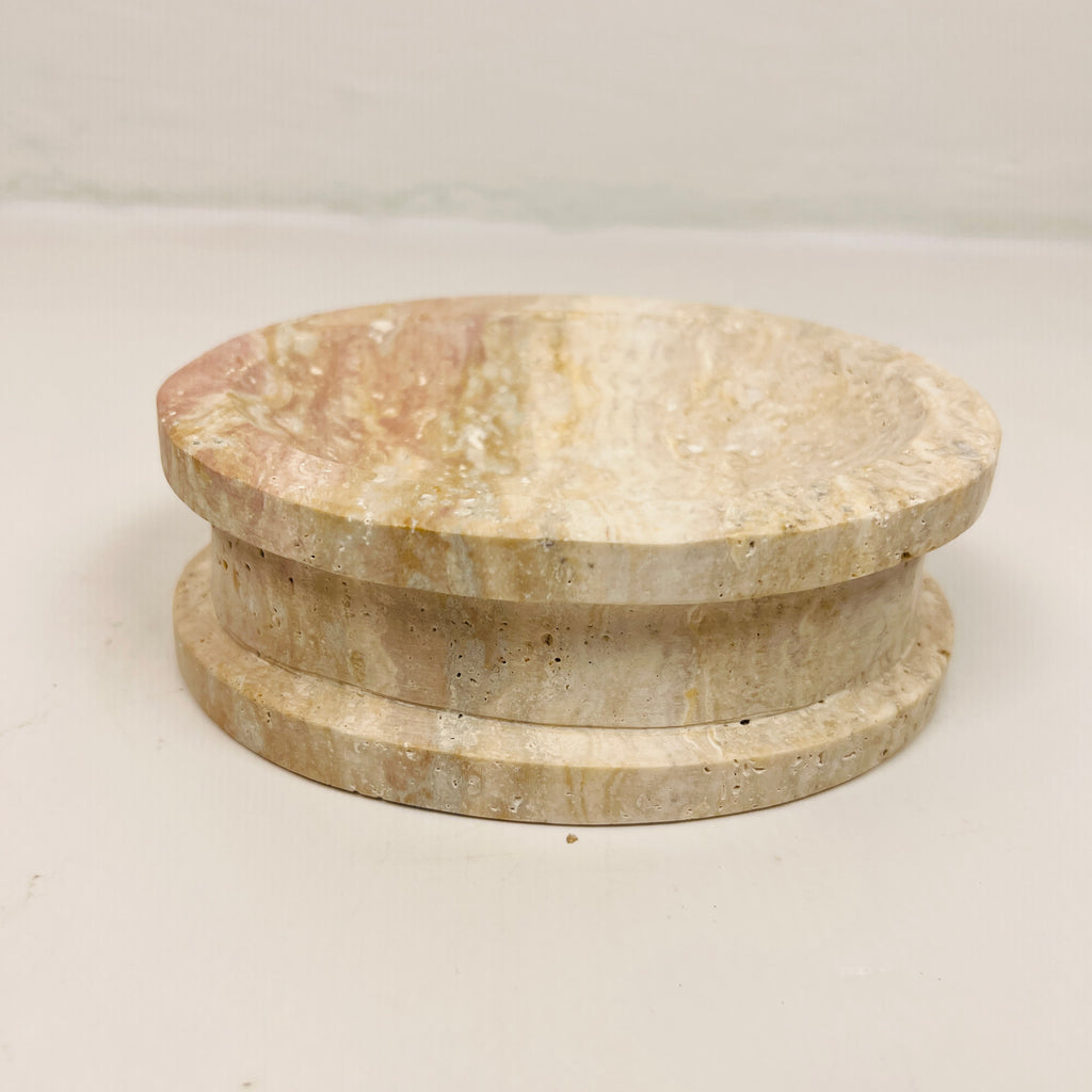 Travertine Double Sided Dipped Soap Dish