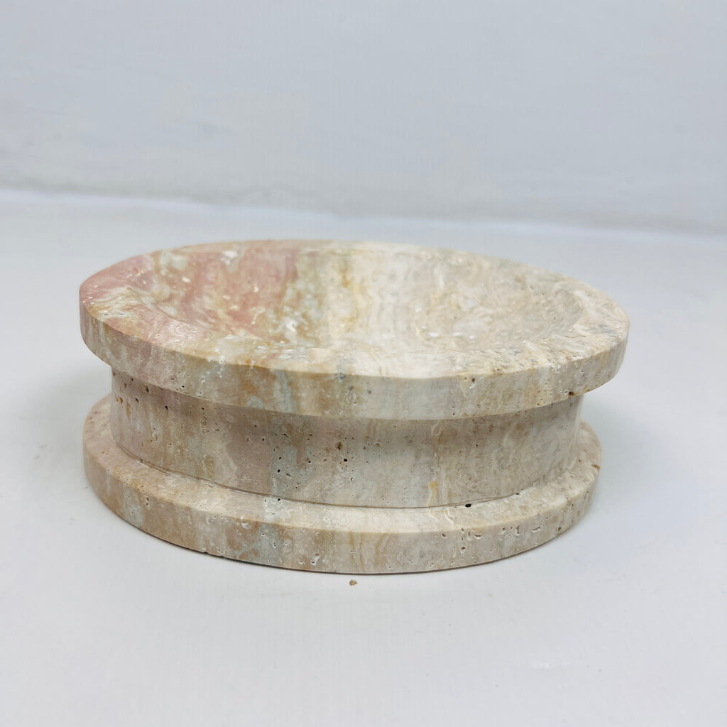 Travertine Double Sided Dipped Soap Dish