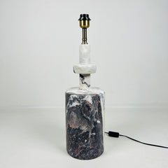 Duo Tone Bottle Bottom Stone Lamp